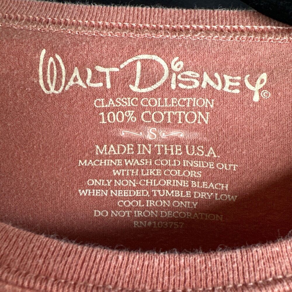Disney Classic Collection Womens TShirt Tee Womens Size Small Pink USA - Picture 9 of 9